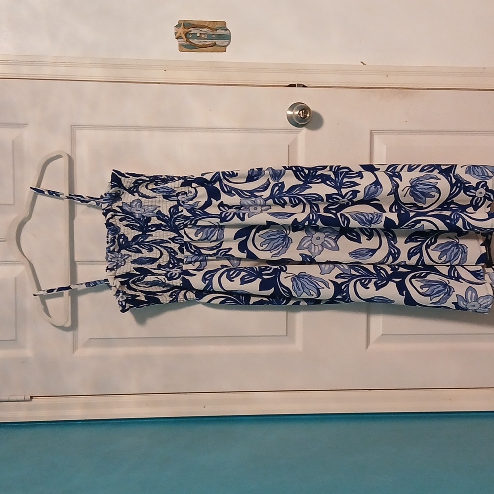NWOT Blue Floral Dress - Picture 3 of 5